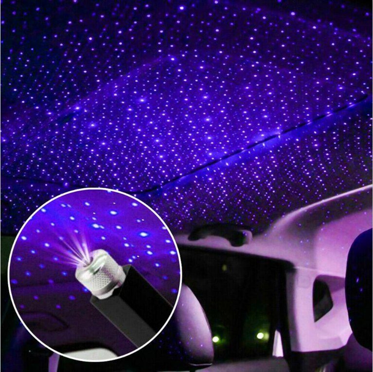 Led bil tag stjerne natlys projektor til mercedes benz  a200 vito  w221 c200 w203 w204 w205 w246 w163 w168 a170 e300: Blå lilla