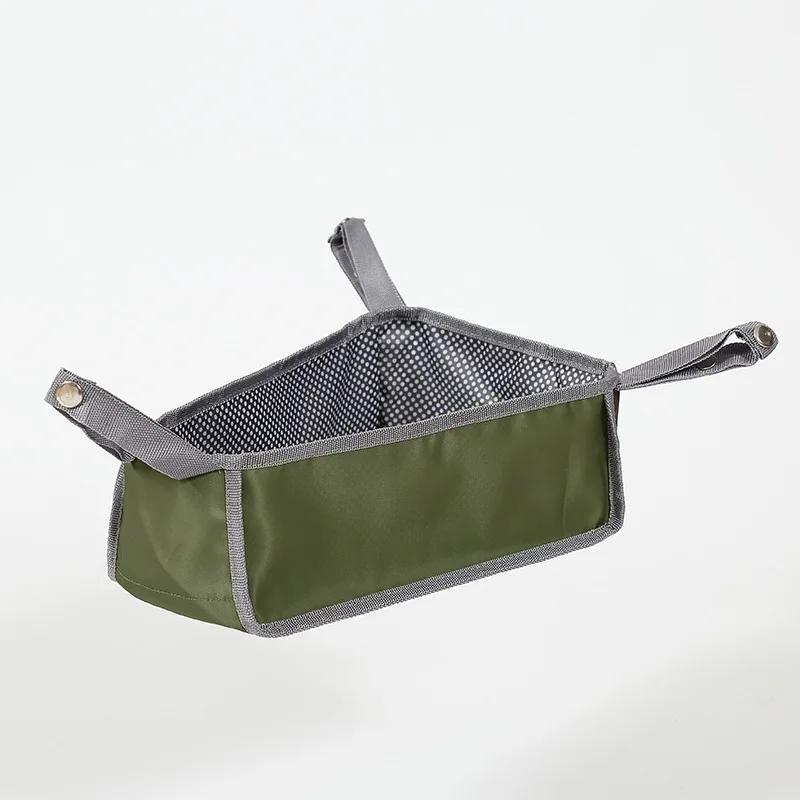 Universal Baby Stroller Bottom Organizer Bag Portable Mesh Tissue Toy Storage Basket with Hard Board Stroller Accessories Black: WHITE