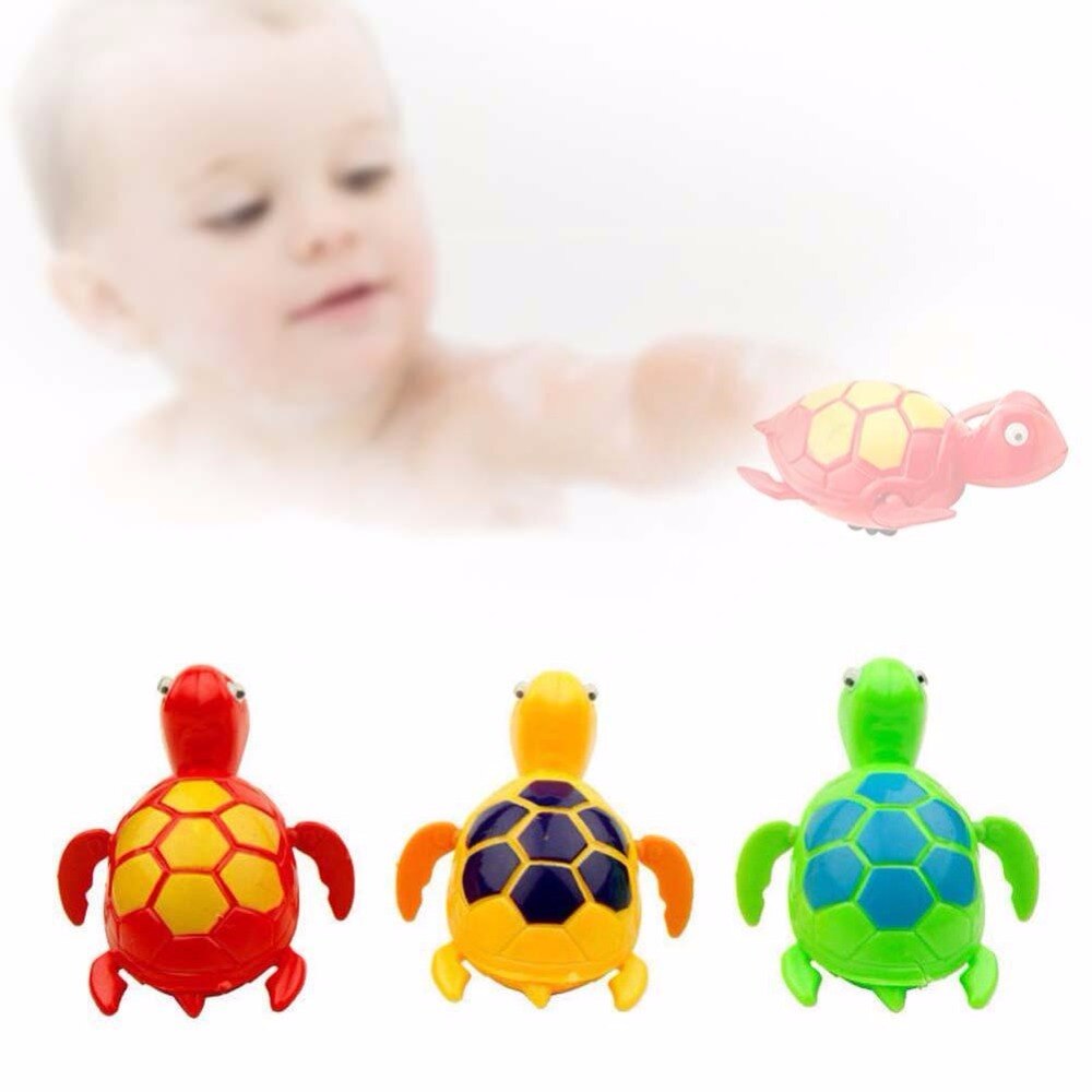 Juguete de animales con forma de tortuga para nadar para niños, Hora del baño de piscina para niños y bebés,