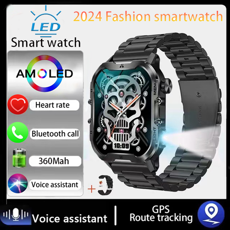Xiaomi-Montre intelligente militaire pour homme, IP68, 3iko, sports de plein air, suivi de la condition physique, moniteur de santé, appel Bluetooth, , 2024: Rose