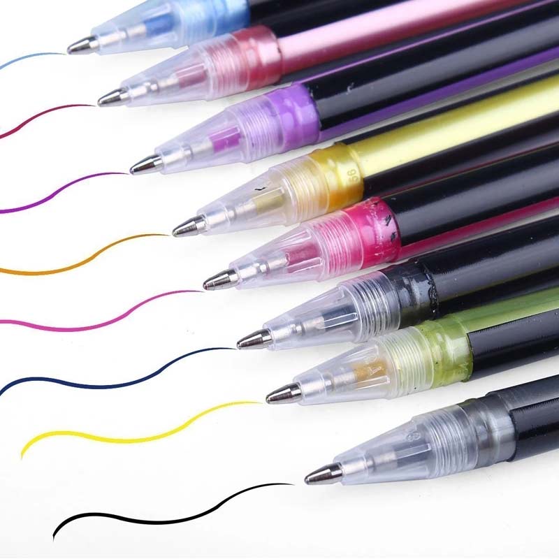 48 Kleuren Gel Pen Set Glitter Gel Pen Markeerstift Voor Schrijven Tekening Doodling Art Markers School Briefpapier