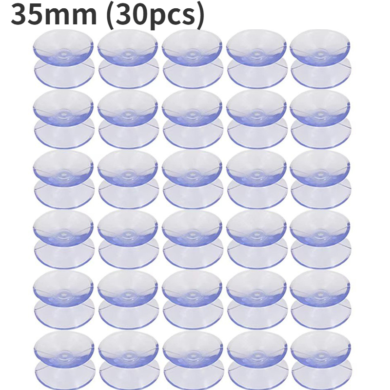 30/5 Uds ventosa de doble cara-almohadillas de ventosa para vidrio plástico acuario tubo de oxígeno DIY soporte de jabón accesorios 20/30/35mm: Gris claro