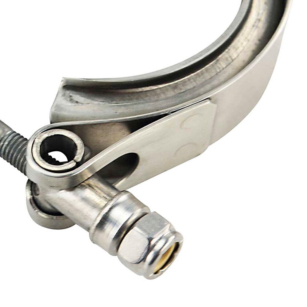 Zuczug 1.5 to 6.0 tommer quick release v band klemme rustfrit stål 304 udstødnings nedløbsrør - kun klemme uden flanger