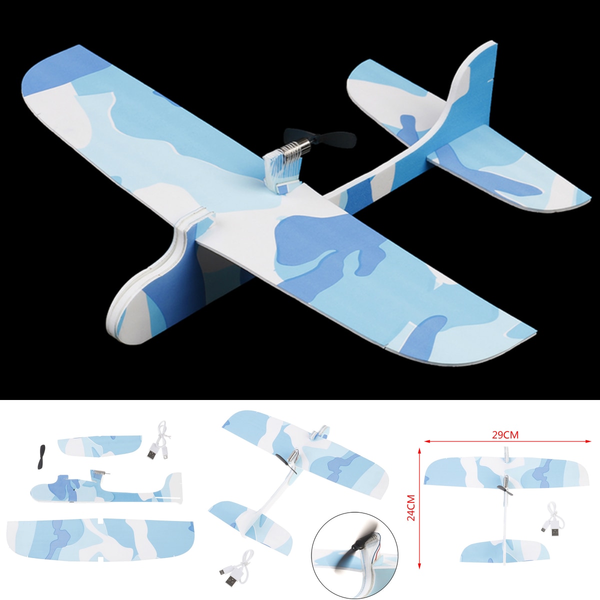 FAI DA TE di Capacità A Mano Coperte E plaid di Volo Aliante Aerei Schiuma Modello di Aereo Cariche Sacchetto Del Partito di Volo Aliante Aereo Giocattoli per Bambini