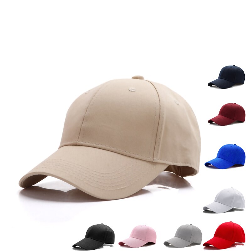 Unisex bomuld ensfarvet baseballkasket damer sommer travelall-match solhat herre udendørs sport / bjergbestigning