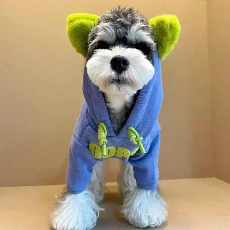 Winter Pet Dog Sweatshirt Clothes for Small Medium Dogs Warm Fleece Zipper Dog Hoodies Chihuahua French Bulldog Jacket