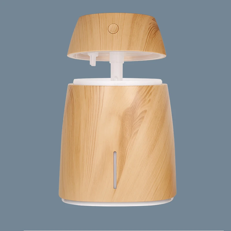 600 ml Holzmaserung Luftbefeuchter USB Aroma Diffusor Zerstäuber USB Haushalt Luftbefeuchter Feuchtigkeitsspendende Instrument Desktop Luftbefeuchter