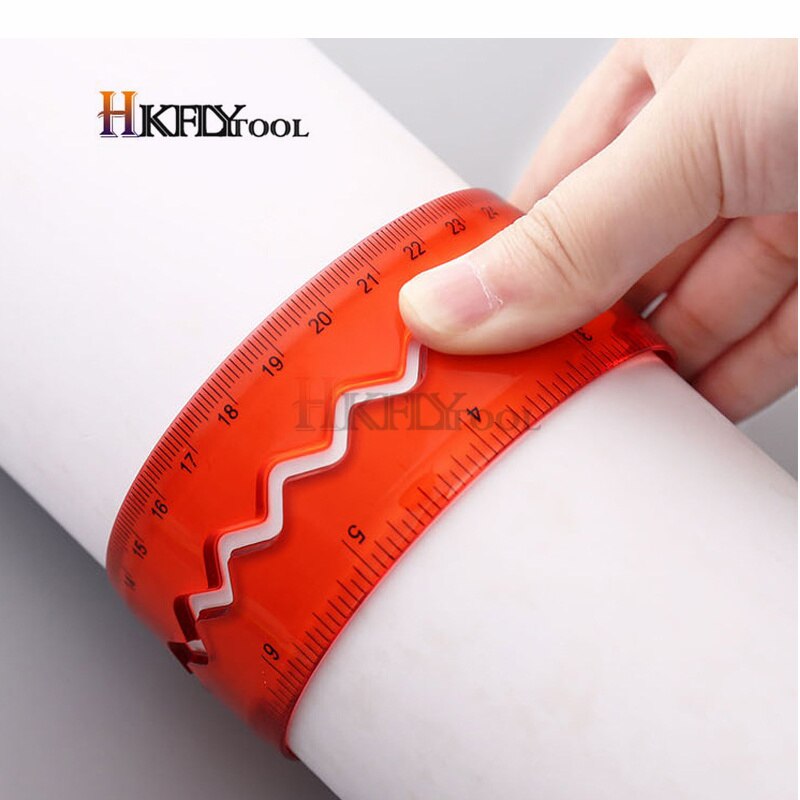 Règle de mesure à bande en plastique souple, règle à courbe Flexible de 30CM 1 pièce