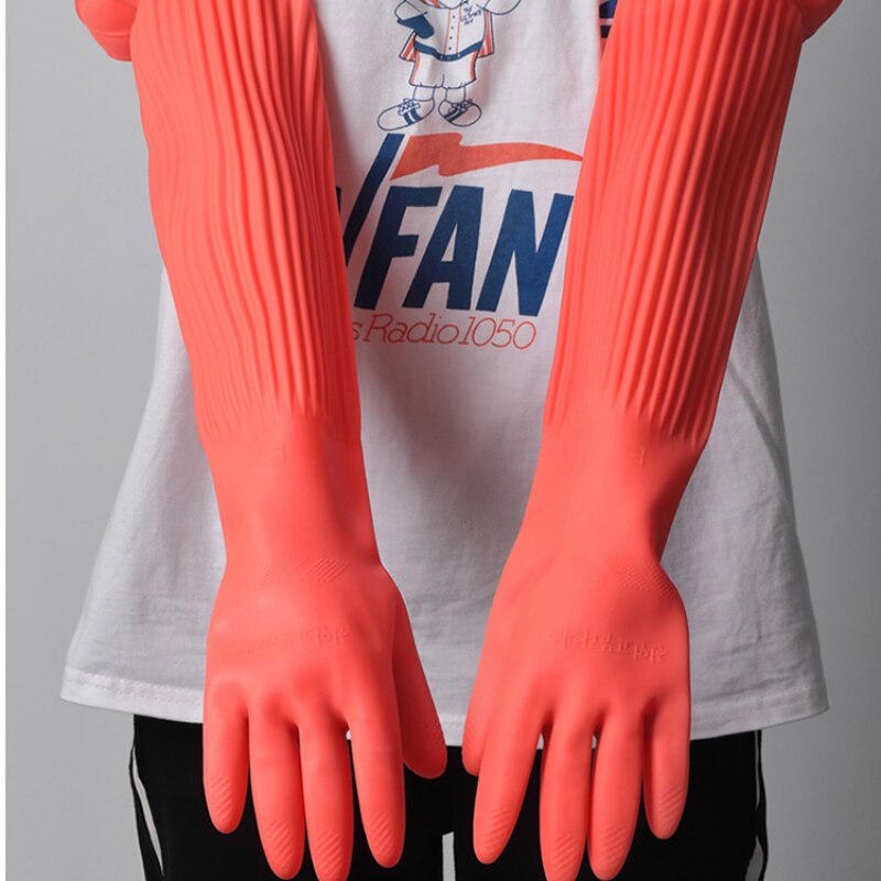 1 paar Verlängern Geschirr Reinigung Handschuhe Silikon Gummi Gericht Waschen Handschuh für Haushalt Wäscher Küche sauber Werkzeug