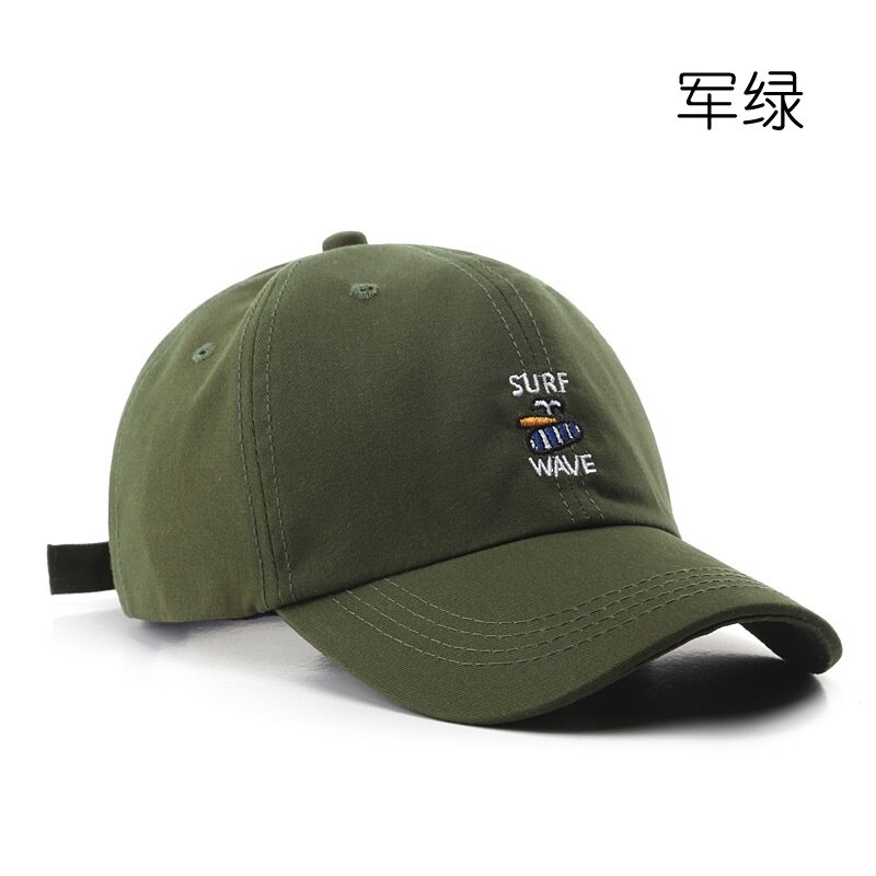 Baseball Caps Voor Mannen En Vrouwen: Zonnebrandcrème Cap, Gebogen Rand, Geborduurde Hip-Hop Cap, soft Top Zonnehoed: Army Green
