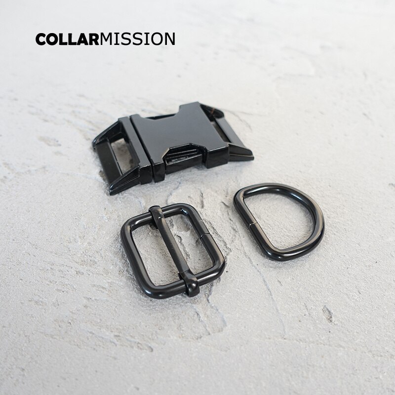 (metal buckle+adjust buckle+D ring/set) 25mm diy dog collar accessory durable and strong hardware Kirsite slider 6 kinds