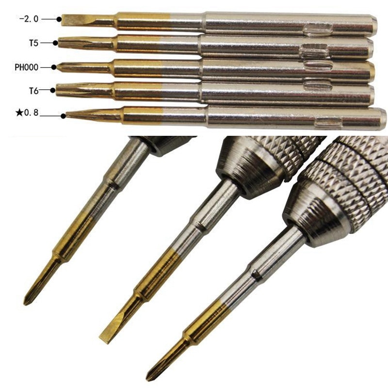 5 in 1 Repair Screwdrivers Set Repair Open Tools Kit For Apple for iphone for Samsung Mobile Phone for 3mm Screw Diameter #22