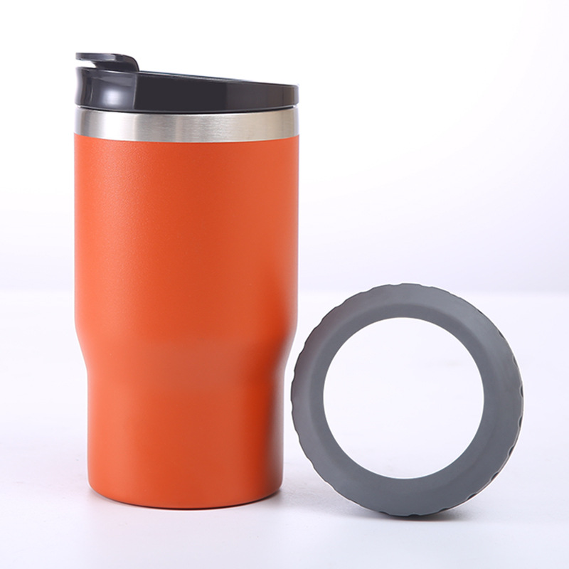 14oz Can Cooler Stainless Steel Insulated Skinny Beer Cooler Insulator Holder With 2 Lids Thermos Copo Termico Water Bottle: 16