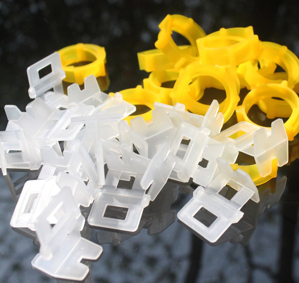 Tile Leveling System 50Pcs Pad Spacers Strap 50Pcs Balance Caps Tile Leveling System With Cleaning And Washing Sponge