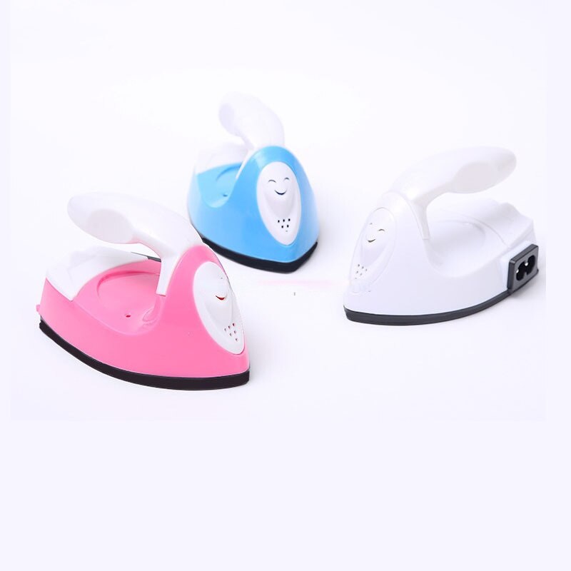 Mini Ijzer Draagbare Diy Speelgoed Puzzel Doek Stickers Creatieve Schilderen Papier Boren Ban Doudou Kleine Elektrische Ijzer