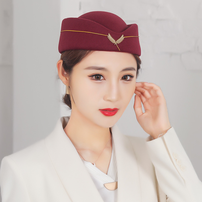 Frauen Stewardess Kostüm Zubehör Flug Begleiter Hütte mit Luft Gastgeberin Cosplay Kostüm Zubehör: Wein