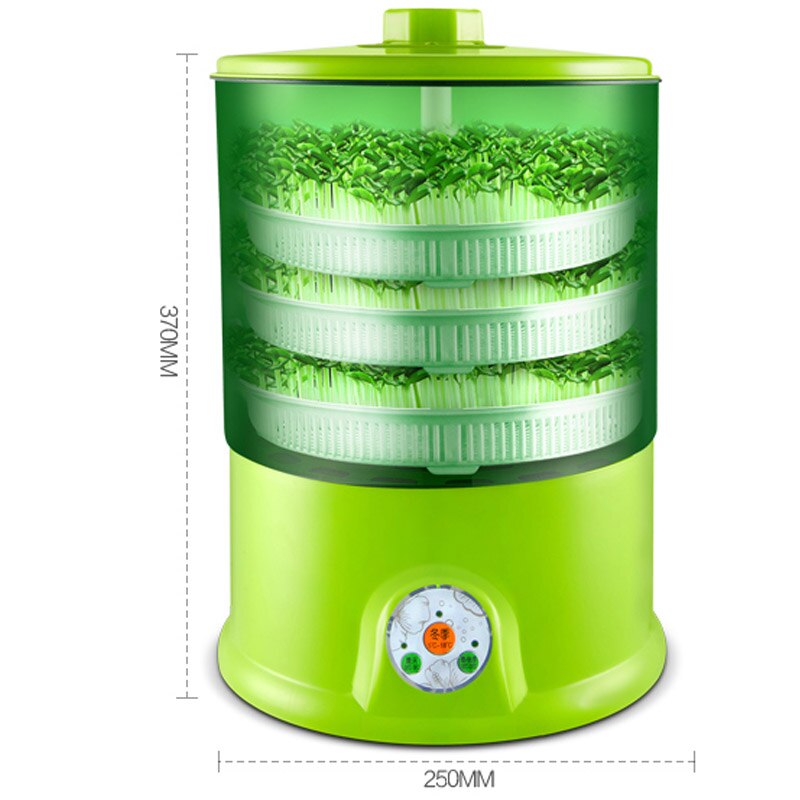 Maszyna robić kiełkowania fasoli domu rosną automatyczne 3 warstwy dużej pojemności inteligentny wielofunkcyjny inteligentny dom fasoli kiełków taca maszyna