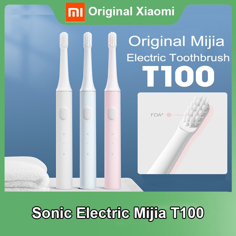 Original Xiaomi Mijia T100 Mi Smart Electric Toothbrush 46g 2 Speed Xiaomi Sonic Toothbrush Whitening Oral Care Zone Reminder