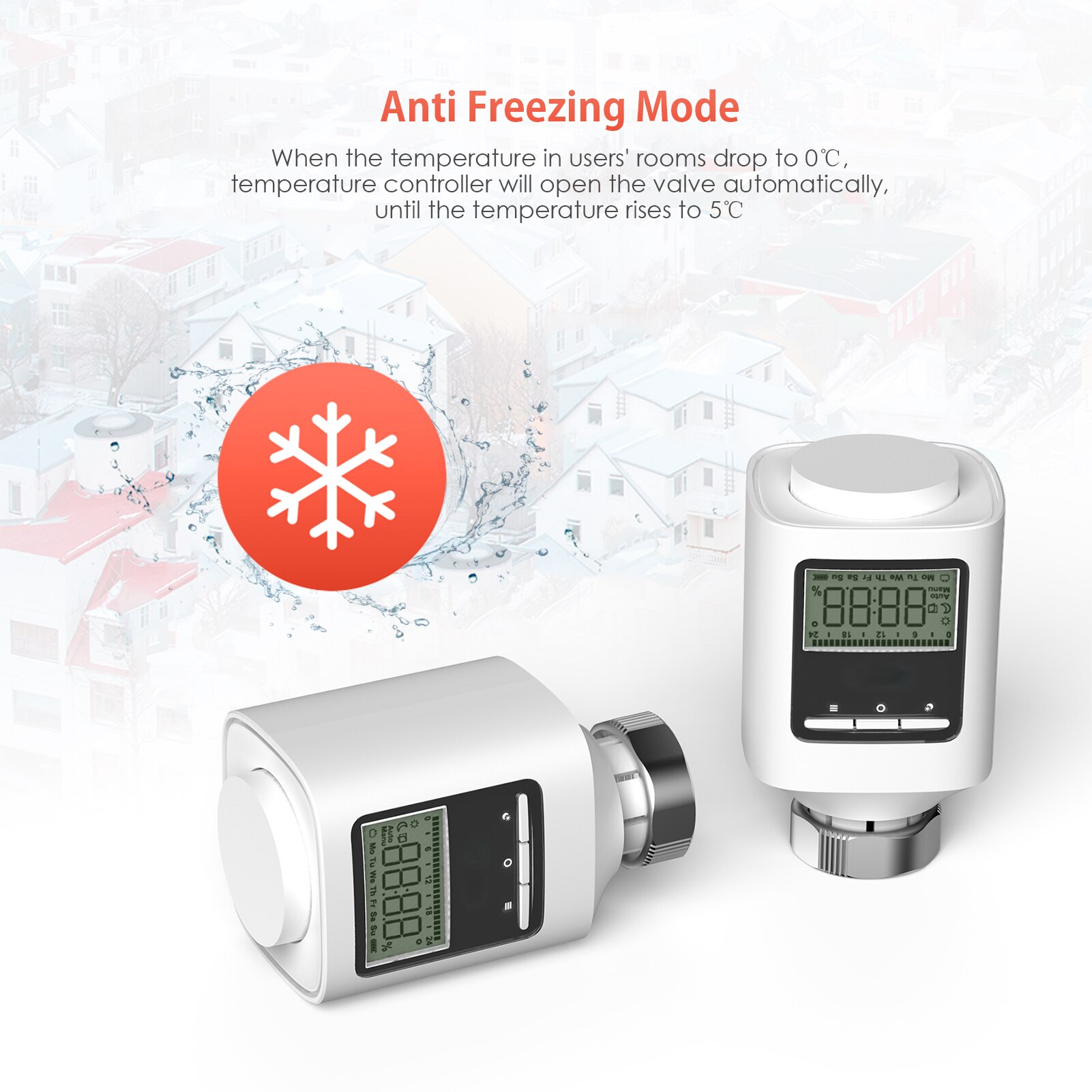 Tuya ZigBee Smart Thermostatic Radiator Valve Home Thermostat Heater Voice Control for Alexa Google Home Smart Life Thermostat