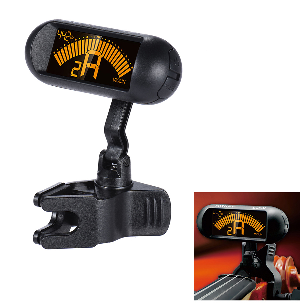 Electronic Chromatic Violin Tuner Clip-on Digital Tuner for Violin Fiddle LCD Display Rotate 360 degrees