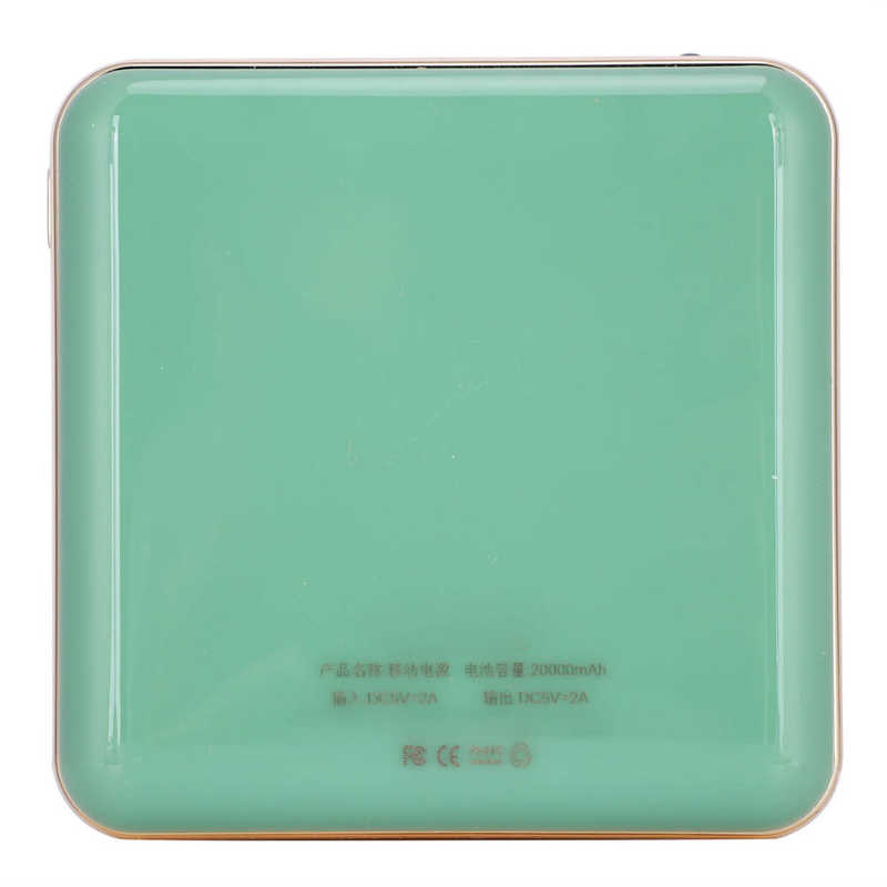 Power Bank Portable Power Supply Green 20000mAh Large Capacity for Office Home
