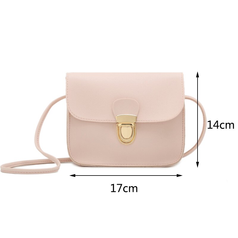 Hoge Meisjes Kleine Vierkante Messenger Bag Vrouwen Schoudertas Mode Lederen Handtassen Solide Messenger Bag Bolsa Feminina