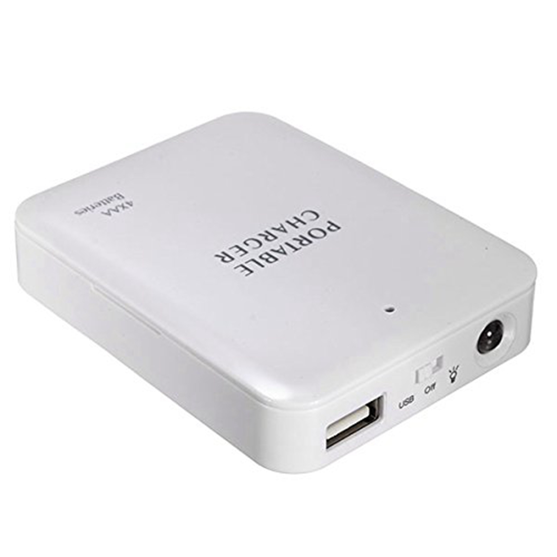 USB Gadget USB Charger External Power Box Battery Charger Emergency Charging By 4pcs AA Batteries With USB Port and Flashlight