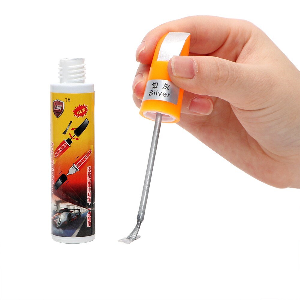 2 stk auto lak pen bil ridse reparation værktøj sort auto pleje fix it pro bil lak pleje bil-styling vedligeholdelse: Sølv