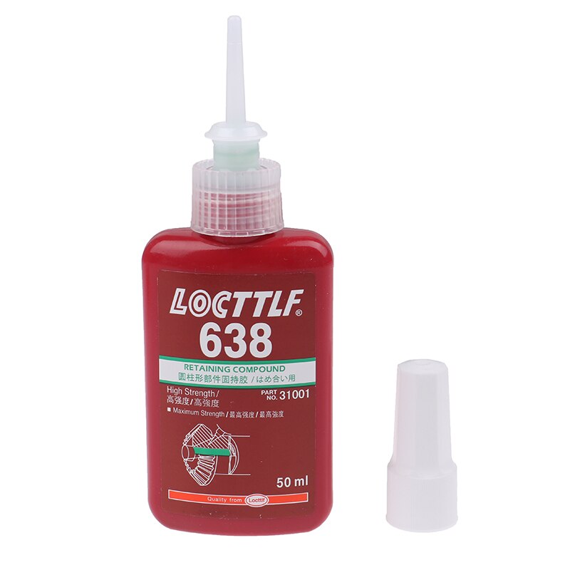 Retenedor cilíndrico de 638 50 ML, adhesivo de bloqueo de tornillo de Metal, adhesivo anaeróbico, pegamento ambiental de resistencia térmica