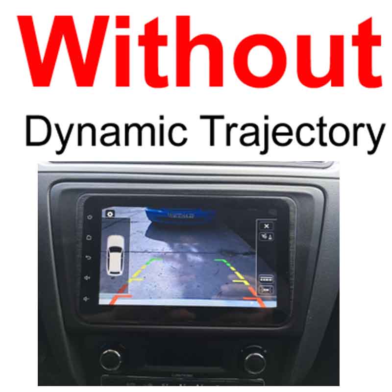Sinairyu Car Dynamic Trajectory Reverse Backup Rear View Camera For Toyota Camry Prius Vehicle Tracks Line Parking Camera: Brown