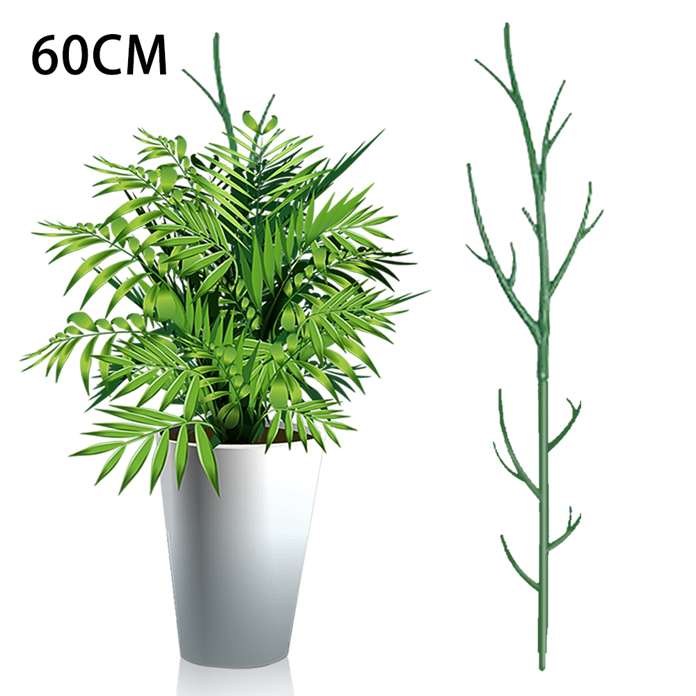 30/60/90cm galho planta suporte 3 pçs suporte ramo de árvore plantas estacas treliça destacável para jardim vaso flor musgo pólo: Marrom