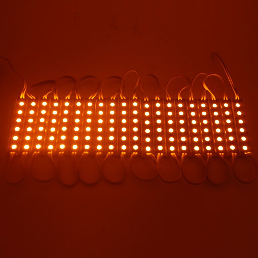Módulo de luz LED Super brillante SMD 5054, 6LED, cc 12V, módulo de retroiluminación LED impermeable, lámpara de luz frontal de almacén, 20 unids/lote: Yellow