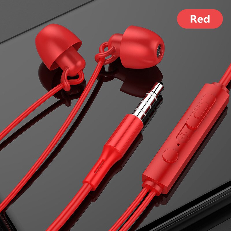 Bedrade Oortelefoon In-Ear Slaap Hifi Headset Met Microfoon 3.5Mm Jack Met Ingebouwde Microfoon Voor Xiaomi huawei Mobiele Telefoon Verstelbare