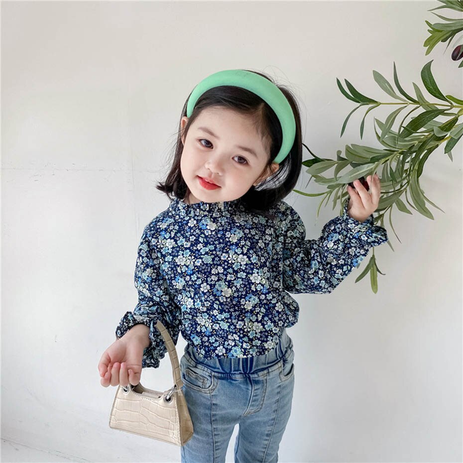 Meisjesblouse, bloemenblouse voor meisjes, peuter kinderblouse voor meisjes, casual stijl schooluniform voor meisjes