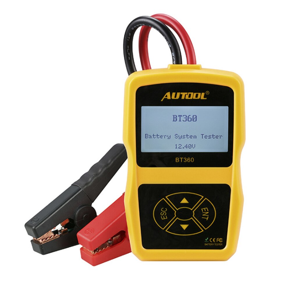 Autool BT360 12V Auto Batterij Tester Diagnostic Tester BT360 Automotive Tester Analyzer Voertuig Zwengelen Opladen Scanner Tool