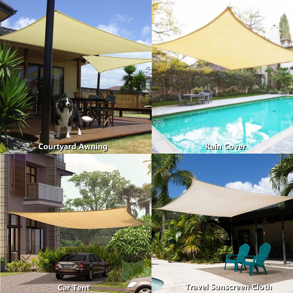 Sonne Sonnensegel 98% UV Block Sonnenschirm Segel für Terrassen Hinterhof Parkplatz Baldachin Markise Zelte Party Im Freien Pavillon Pergola Abdeckung