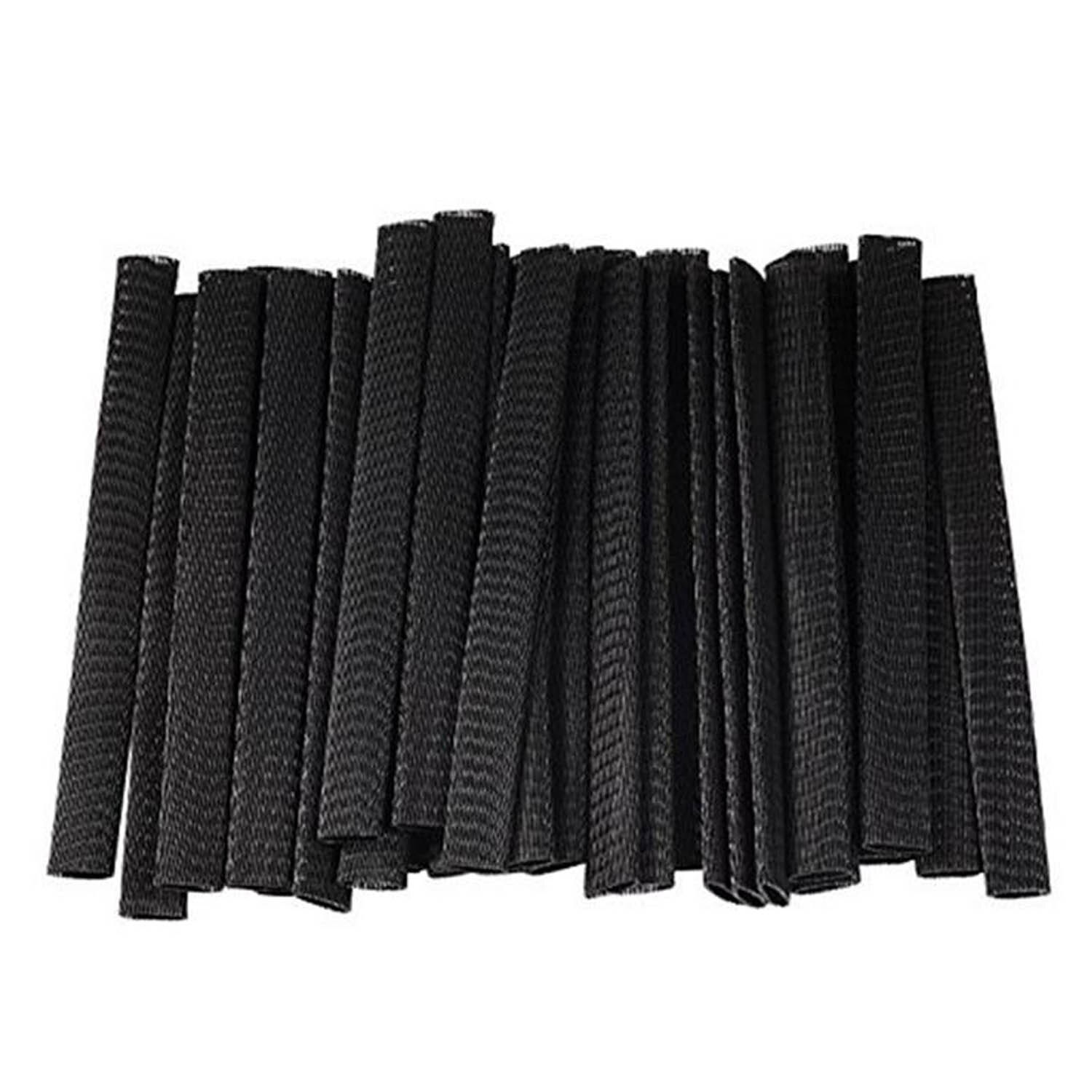 Filet de protection pour pinceaux de maquillage, maille élastique, accessoire de beauté, cosmétique, couverture du stylo, filet sous gaine, outil sans brosses, 50pcs: Black