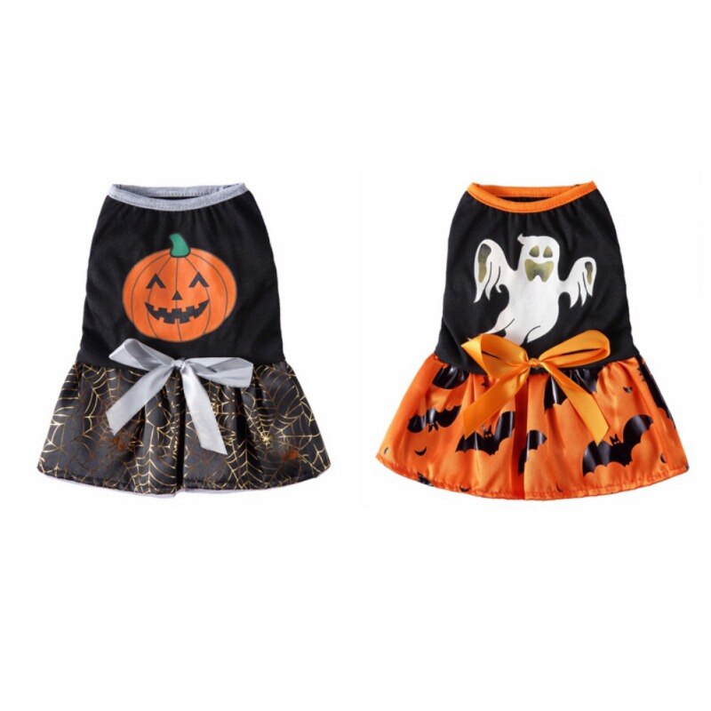 Halloween Hond Kleding Cosplay Puppy Pet Kostuum Pompoen Patroon Hond Rok Voor Kleine En Middelgrote Honden Xmas Fancy Dress