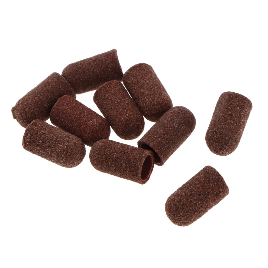 10 stuks/partij nail art schuurbanden bruine vijl gellakremover manicure pedicure nagelmachine nagelgereedschap: 511mm