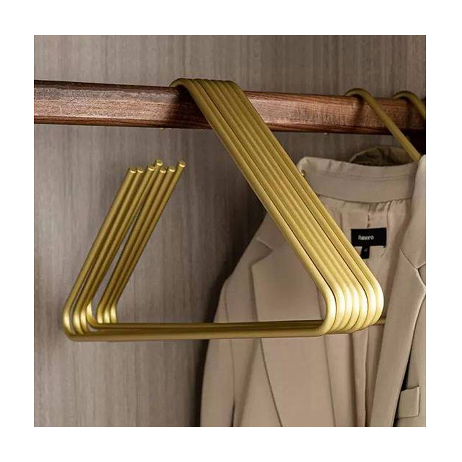 KleiderbüGel aus Aluminiumlegierung, hochwertiges, solides Raum-Aluminium, spurlos, leicht, luxuriös, eins-Stil, KleiderbüGel für Zuhause, Kleiderschrank: Tiefe Blau