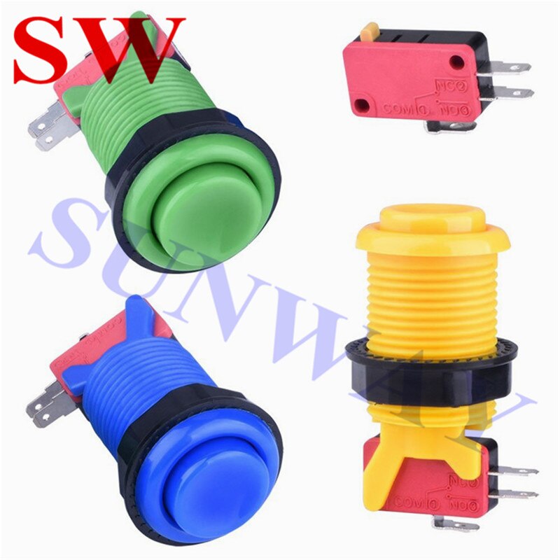 Arcade bricolage pièces Happ Style Joystick + 1 joueur boutons de démarrage + 6x Happ type bouton-poussoir Standard pour Arcade Mame