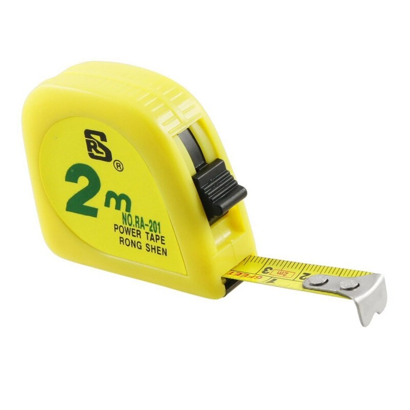 yellow 2M 6FT tape meter measuring tape scale metal capsule: Default Title