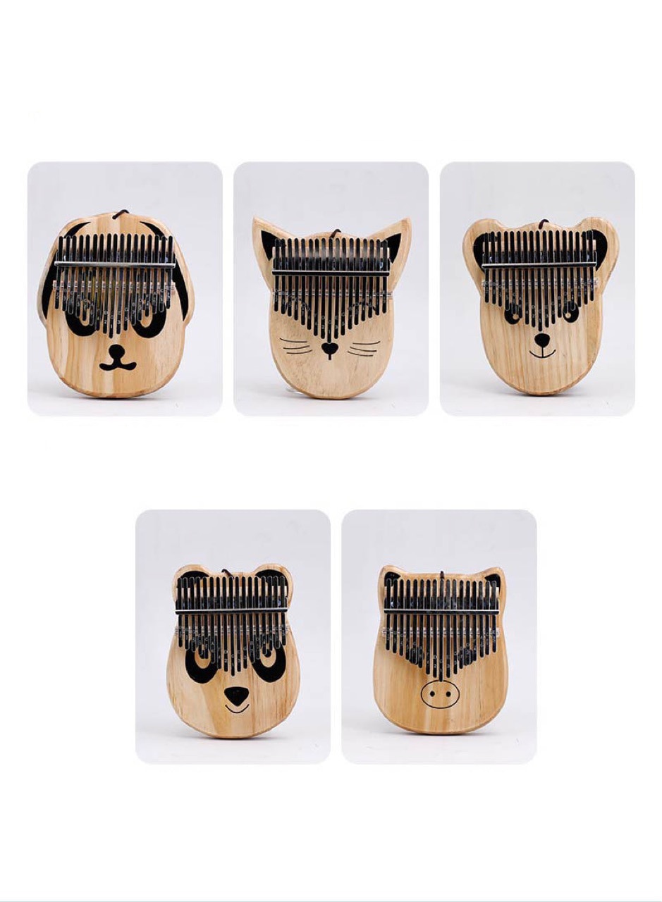 Kalimba-17 Keys Cartoons Thumb Piano, Perfect Christmas for Kids and Adult Ancient Mbira Finger Mbira Made with Solid Wood