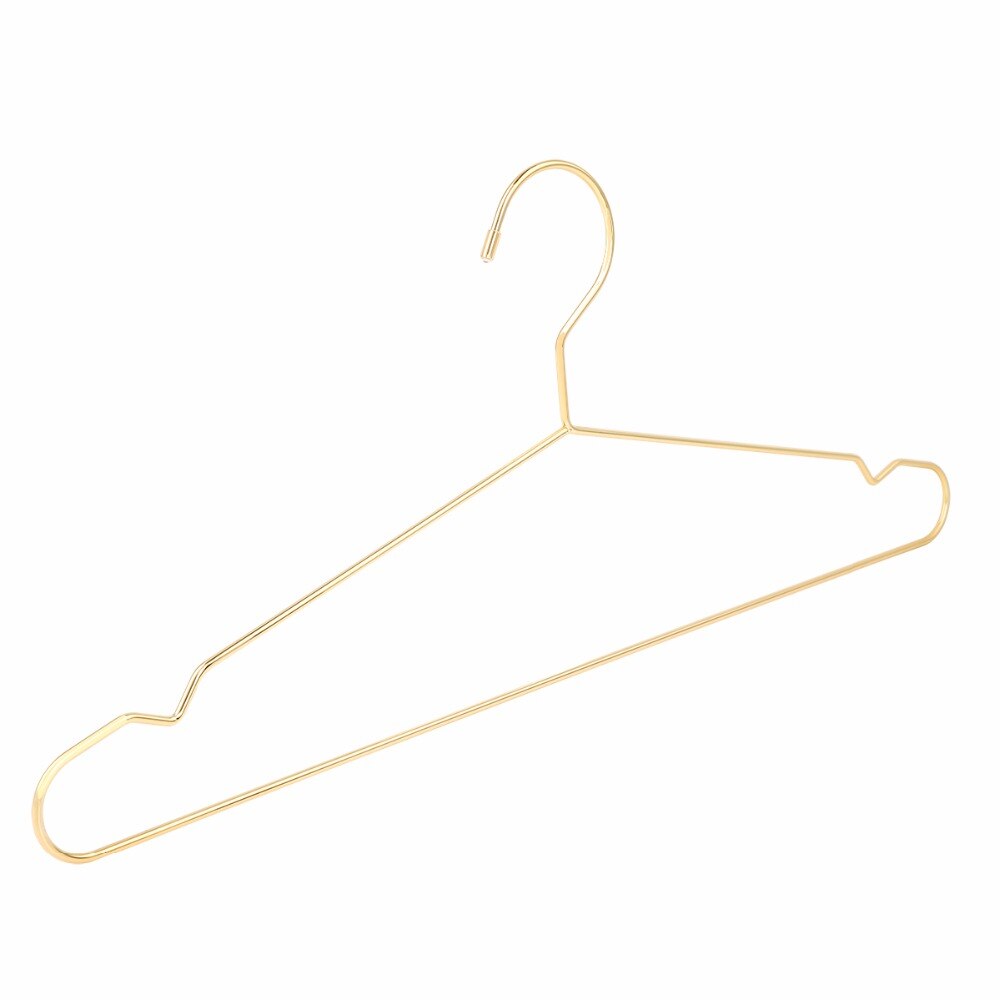 Jetdio Golden Metal Clothes Shirts Hanger with Groove, Heavy Duty Strong Coats Hanger, Suit Hanger, Wire Hanger (30 pcs/Lot)