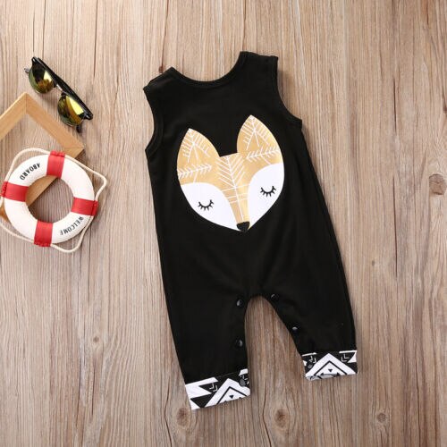 Cute Summer Baby Boys Girls Infant Clothes Tribe Print Romper Jumpsuit one pieces Sleeveless Outfits 0-24Months