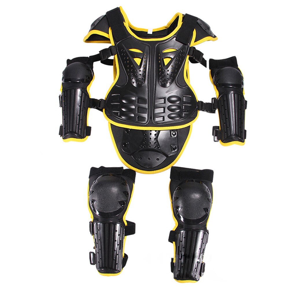 Full Body Motorcycle Armor Children Kids Motocross Armour Jacket Chest Spine Knee elbow guard LL