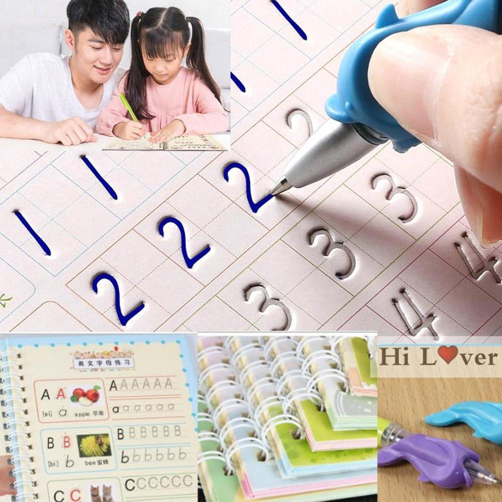 Writing Stickers Groove Copybook Preschool Kindergarten Letter Practice Hard Pen Set Calligraphic Copybook Handwritin H4X0