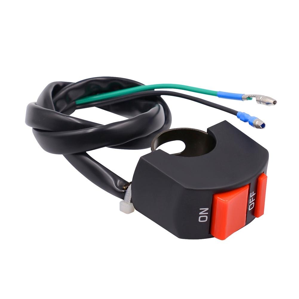 7/8" Universal Motorcylce Handlebar Accident Hazard Light Switch ATV Scooter Snowmobiles Handle Bar Button Connector
