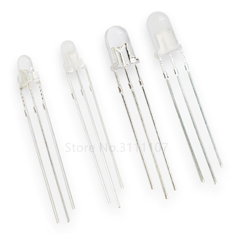 10 PZ 3 MM Diffuso A Due Colori Anodo Comune/Catodo LED Rotondo Rosso Bianco Caldo Blu Giallo Verde Diodo Bicolore Emettore di Luce