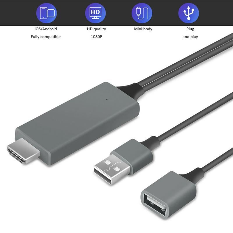 HDMI Mirroring Cable Micro USB To HDMI TV Cable Adapter Mirror HD 1080P OTG MHL Charger Cable For Samsung Galaxy Tablet Android